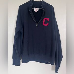 47 Brand Men's Cleveland Guardians Navy Quarter-Zip Pullover, Size XXL